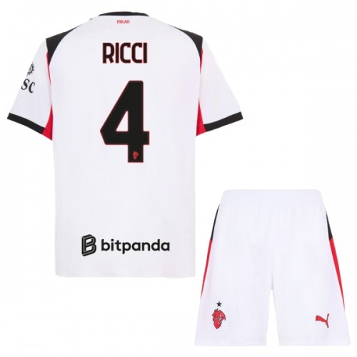 Børn - AC Milan Ricci 4 Fodboldtrøje Udebane 2025-26 Børn - AC Milan Ricci 4 Fodboldtrøje Udebane 2025-26